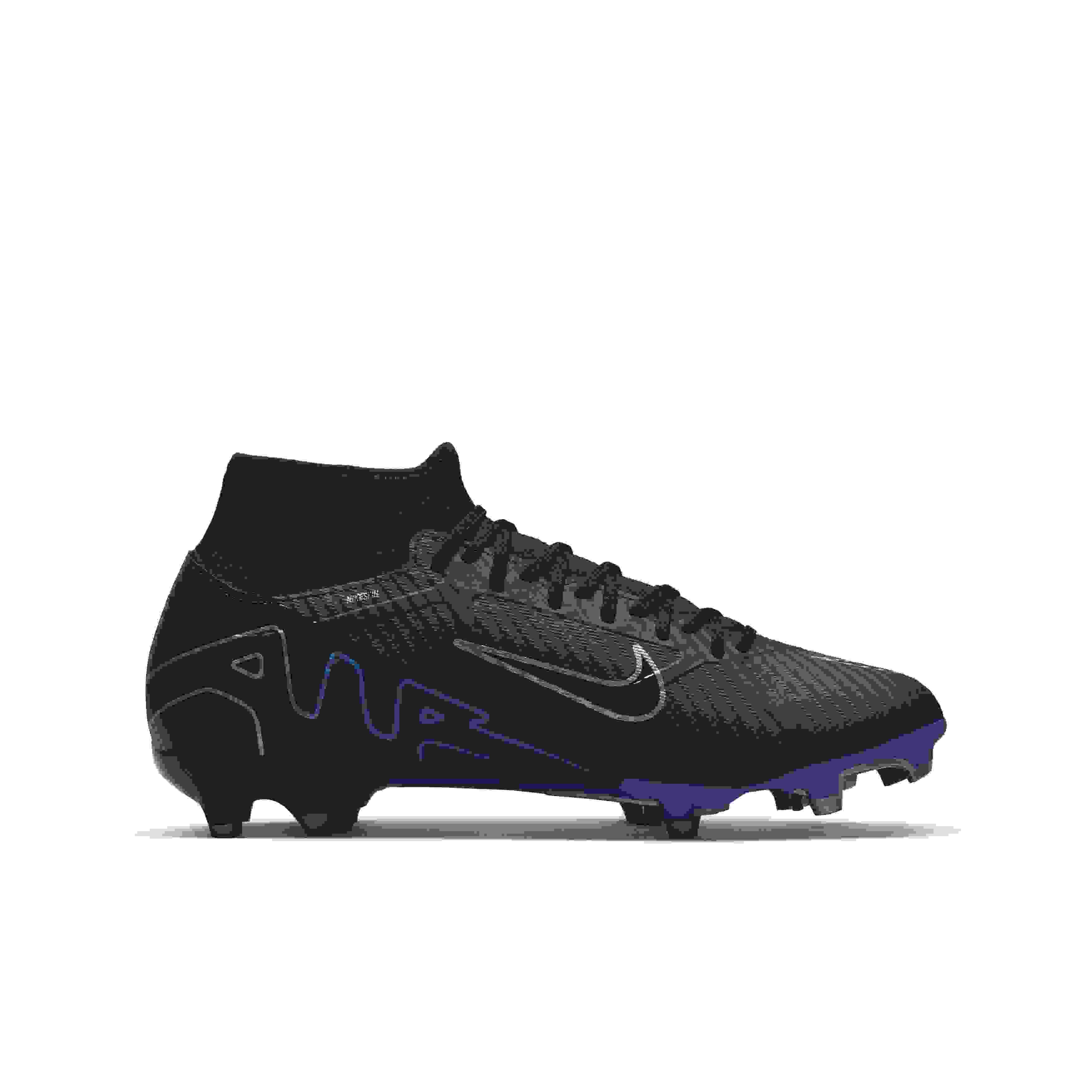 Nike Mercurial Superfly 9 Academy Multi Grade School Kids' "Black/Hyper Royal/Chrome" Soccer Cleat
